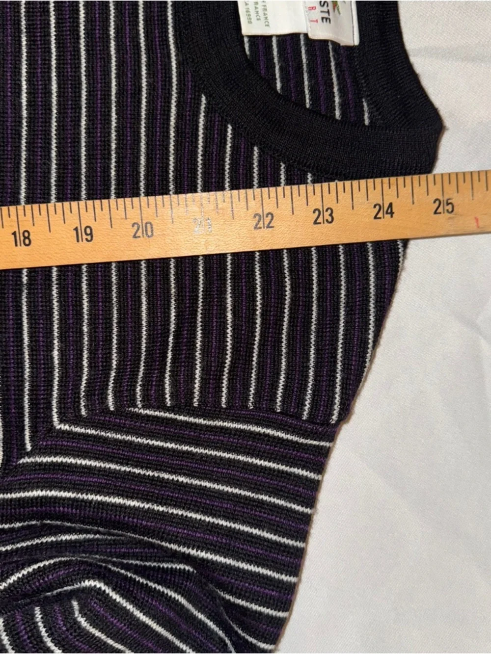 Mens Striped Lacoste Sweater- Sweatshirt Crewneck Jumper Top No Tag (read)